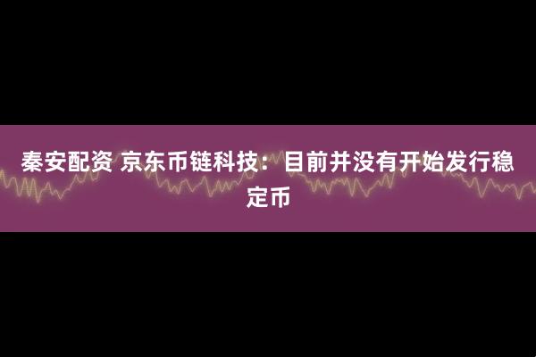 秦安配资 京东币链科技：目前并没有开始发行稳定币