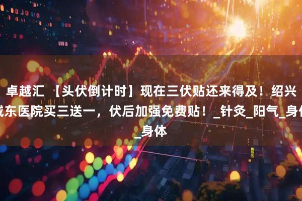 卓越汇 【头伏倒计时】现在三伏贴还来得及！绍兴城东医院买三送一，伏后加强免费贴！_针灸_阳气_身体